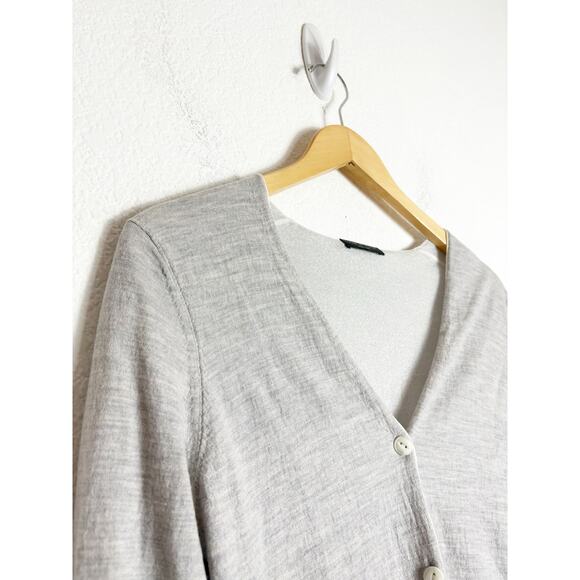 Rag & Bone Alyssa Merino Wool Cardigan Gray Size Medium Lightweight Button Chic - Picture 7 of 13